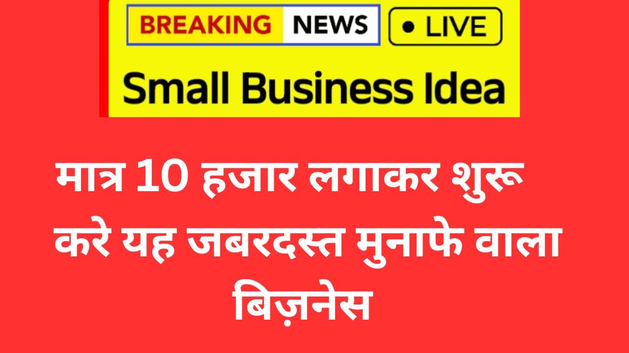 Small Business Idea: मात्र 10 हजार लगाकर छोटी सी जगह में शुरू करे यह जबरदस्त मुनाफे वाला बिज़नेस, हर महीने होगी मोटी कमाई